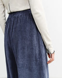 ROTHOLZ Flared corduroy trousers ash blue women
