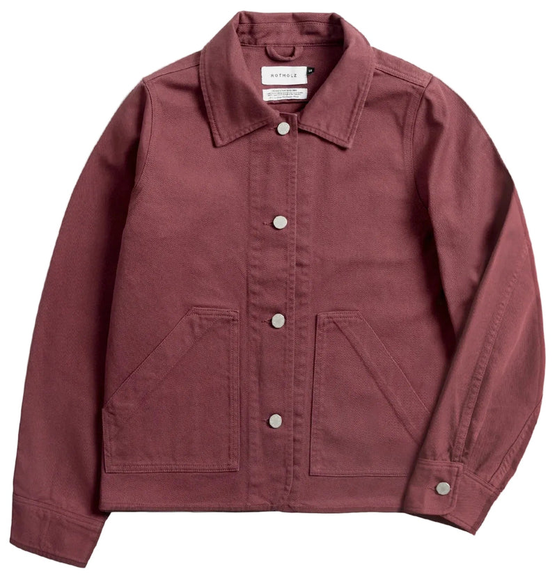 ROTHOLZ Cropped jacket washed burgundy women
