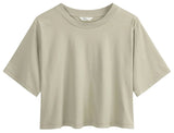 MELAWEAR Desna cropped t-shirt dusty green women