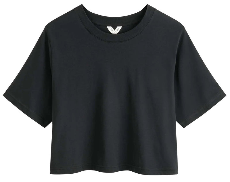 MELAWEAR Desna cropped t-shirt black women