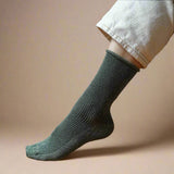 KLUE Glitter lurex socks khaki women