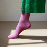 KLUE Glitter lurex socks fuchsia women