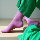 KLUE Glitter lurex socks fuchsia women