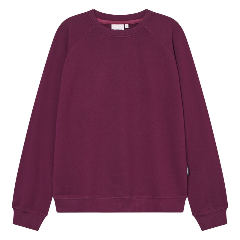 DEDICATED Ystad base sweatshirt fig red women