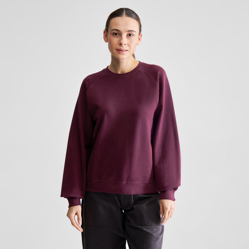 DEDICATED Ystad base sweatshirt fig red women
