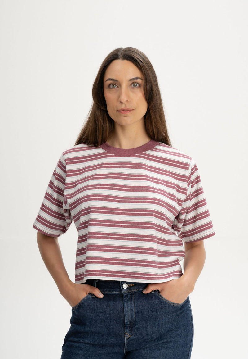 MELAWEAR Desna stripes cropped t-shirt jam stripes women