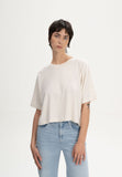 MELAWEAR Desna cropped t-shirt cream blend women