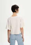 MELAWEAR Desna cropped t-shirt cream blend women