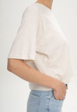 MELAWEAR Desna cropped t-shirt cream blend women