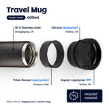 DOPPER Travel mug Blazing black 400 ml