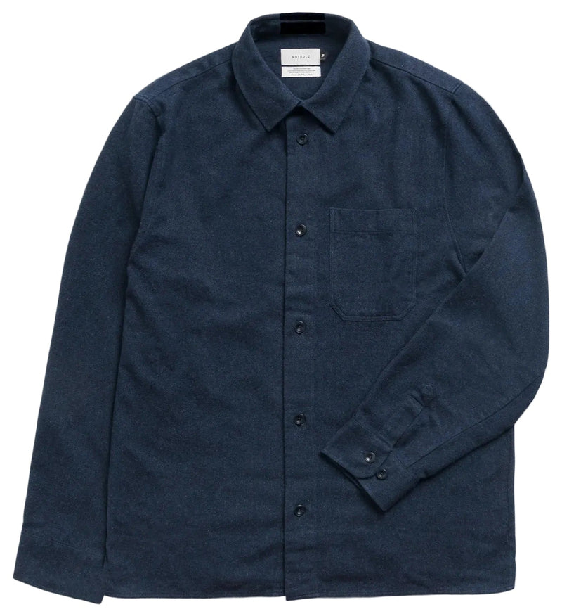 ROTHOLZ Casual flannel shirt dark blue men