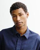 ROTHOLZ Casual flannel shirt dark blue men