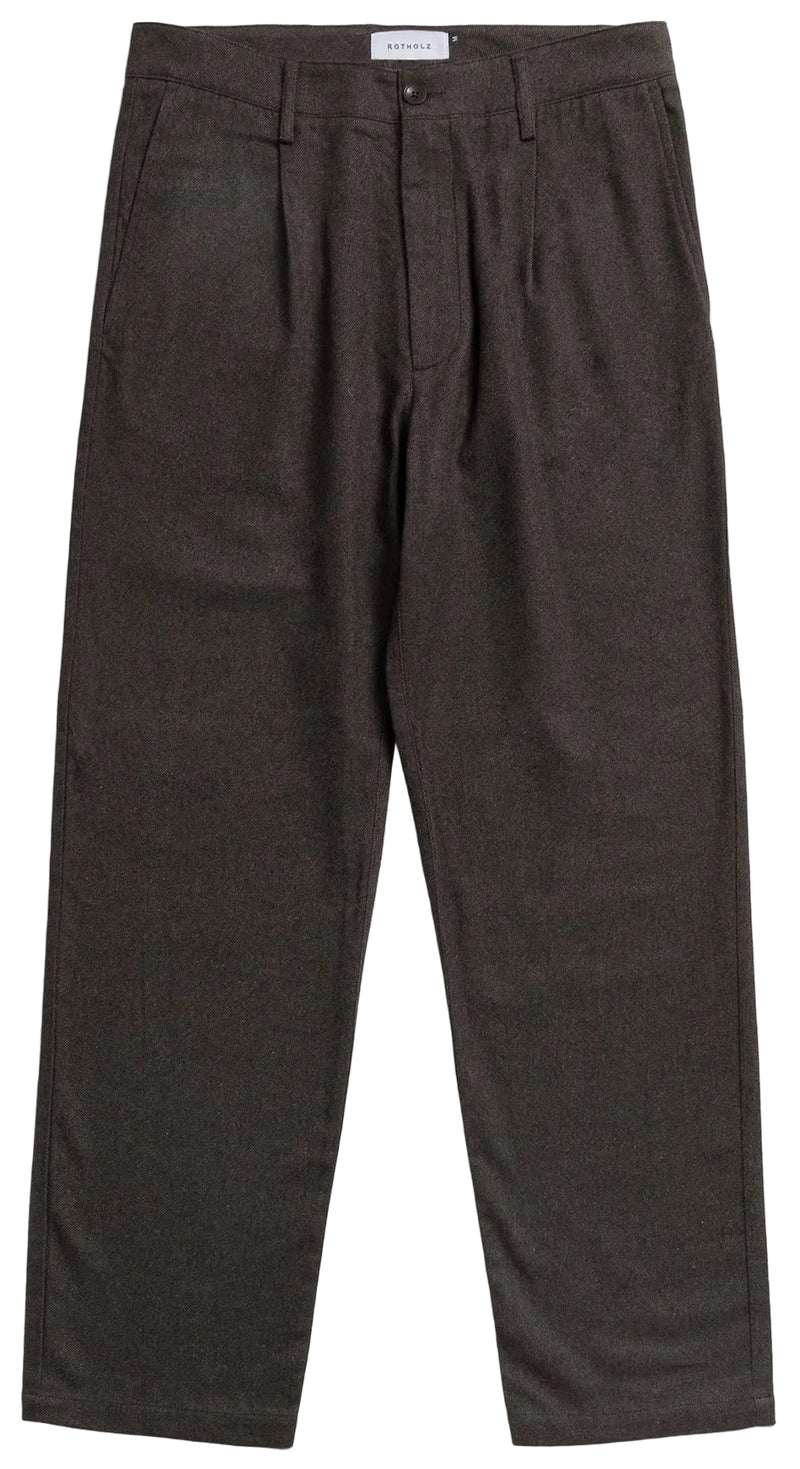ROTHOLZ Everyday flannel pants black brown men