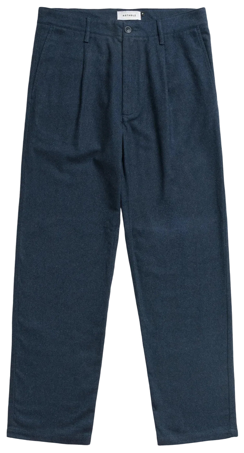 ROTHOLZ Everyday flannel pants dark blue men