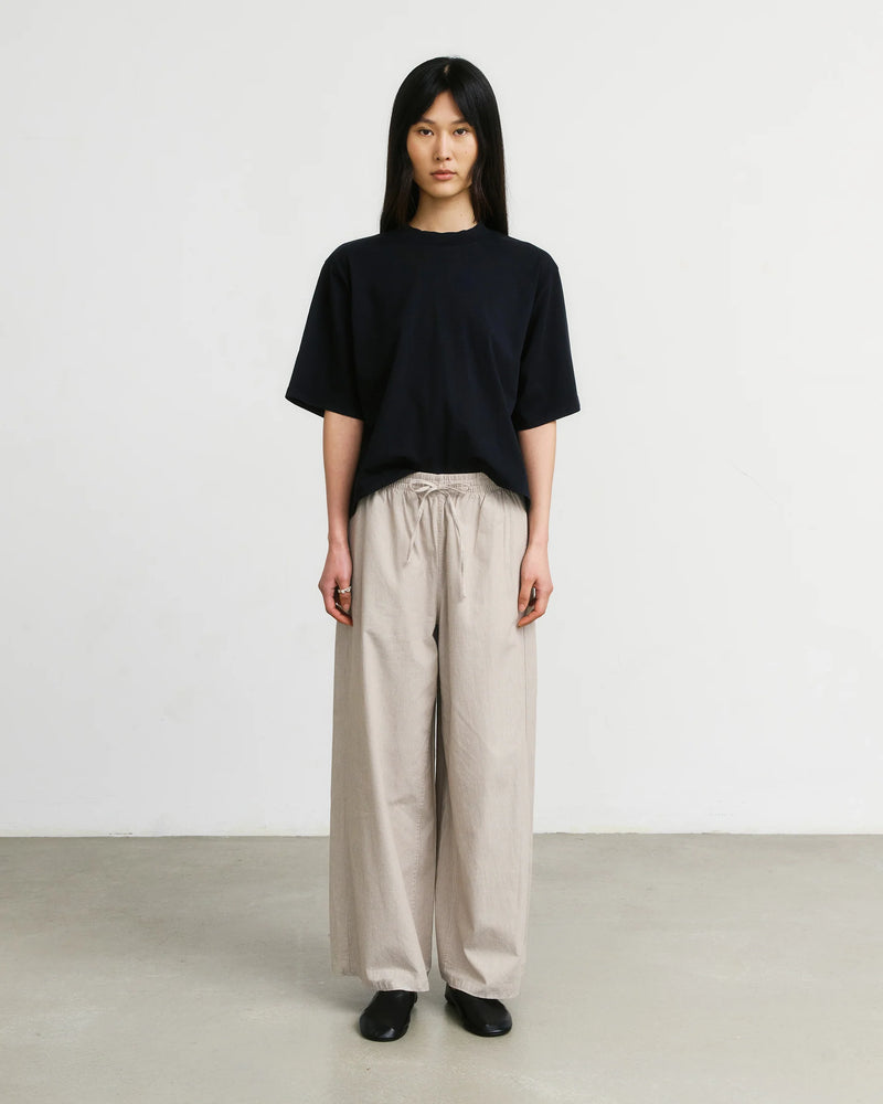 ROTHOLZ Flared trousers beige striped women