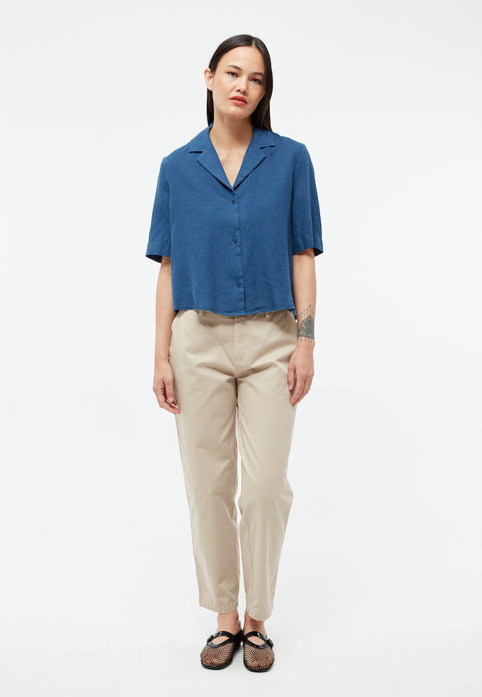 GIVN BERLIN Carol linen blouse blazing blue women
