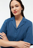 GIVN BERLIN Carol linen blouse blazing blue women