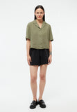 GIVN BERLIN Carol linen blouse faded olive women