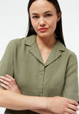 GIVN BERLIN Carol linen blouse faded olive women