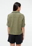 GIVN BERLIN Carol linen blouse faded olive women