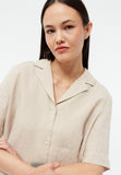 GIVN BERLIN Carol linen blouse oat beige women
