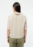 GIVN BERLIN Carol linen blouse oat beige women