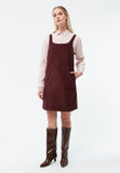 GIVN BERLIN Wendy corduroy dress wine red women