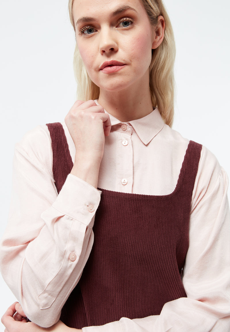 GIVN BERLIN Wendy corduroy dress wine red women