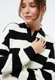 GIVN BERLIN Resa striped jumper off white black women