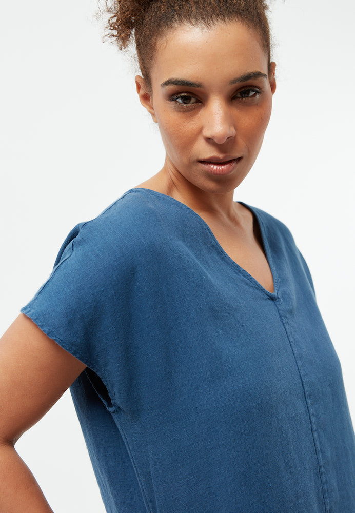 GIVN BERLIN Mabel linen dress blazing blue women