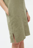 GIVN BERLIN Mabel linen dress faded olive women