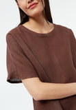GIVN BERLIN Pina linen top chocolate brown women