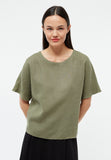 GIVN BERLIN Pina linen top faded olive women