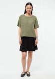 GIVN BERLIN Pina linen top faded olive women