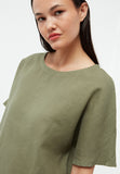 GIVN BERLIN Pina linen top faded olive women