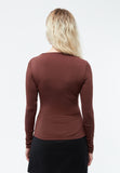 GIVN BERLIN Ronja long sleeve top burned brown women
