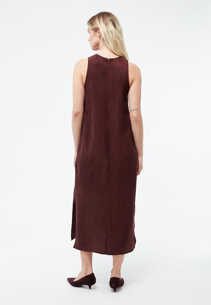 GIVN BERLIN Louise midi dress wine red women