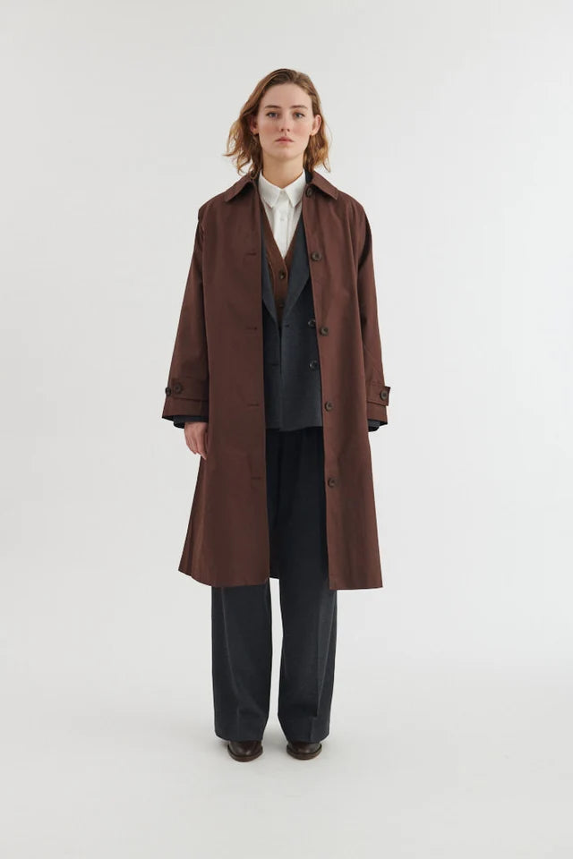 BASIC APPAREL Gise raglan coat chicory coffee women
