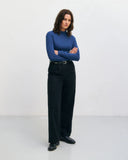 ROTHOLZ Heavy ribbed longsleeve top royal blue women