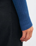 ROTHOLZ Heavy ribbed longsleeve top royal blue women