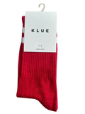 KLUE Organic cotton tennis socks red unisex