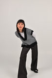 FAM THE LABEL Jody vest black knit women