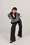 FAM THE LABEL Jody vest black knit women