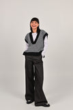 FAM THE LABEL Jody vest black knit women