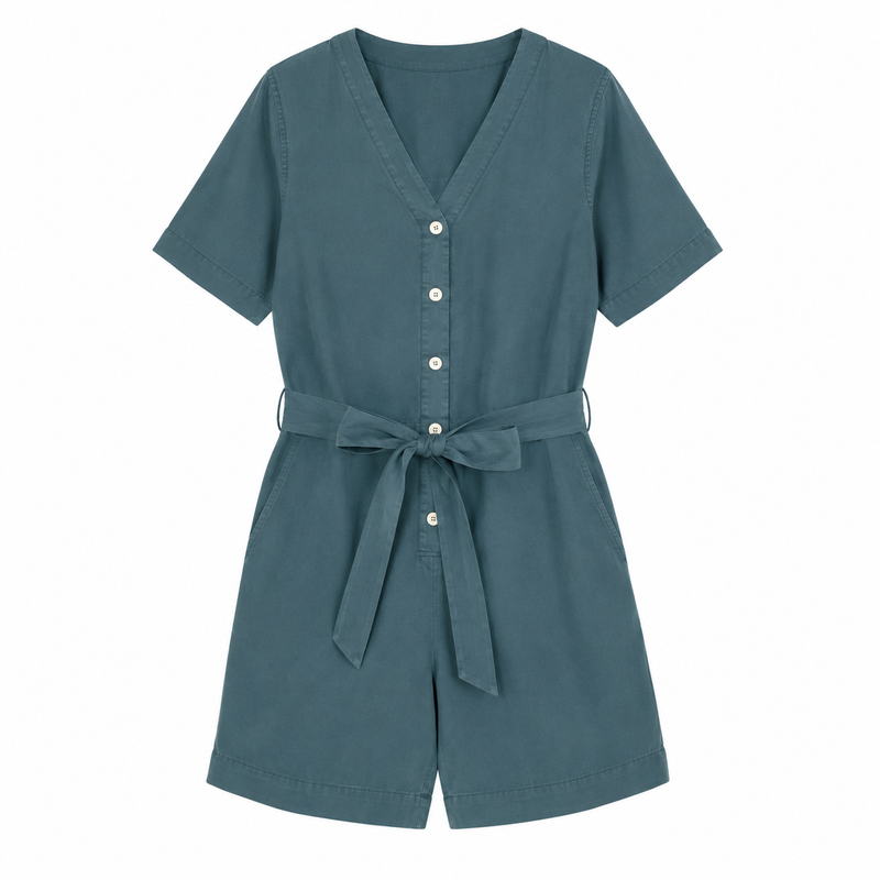 KLITMØLLER Marna short jumpsuit moss green women