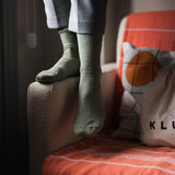KLUE Organic cotton tennis socks khaki unisex