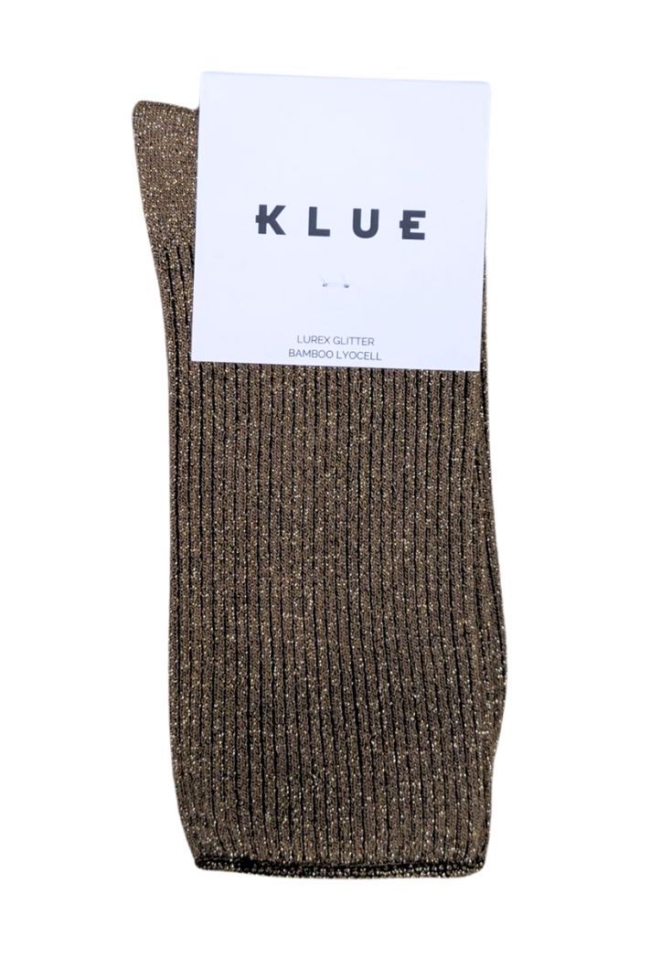 KLUE Glitter lurex socks caramel women