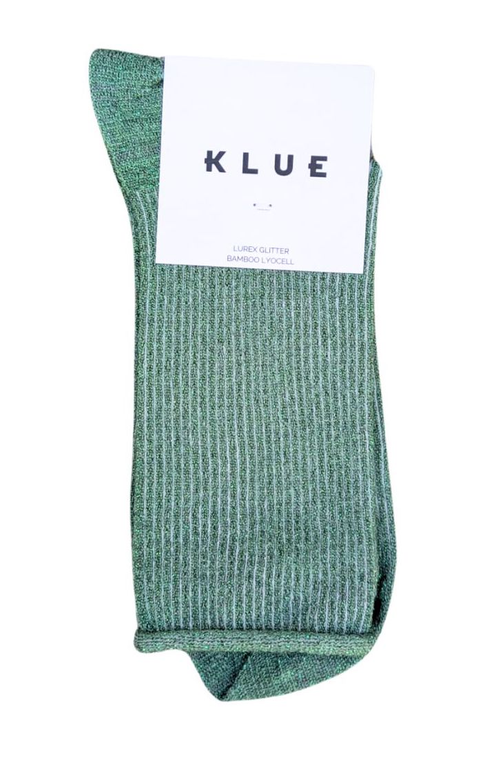 KLUE Glitter lurex socks mint green women