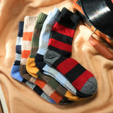 KLUE Merino wool socks striped black women