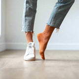 KLUE Glitter lurex socks terracotta women